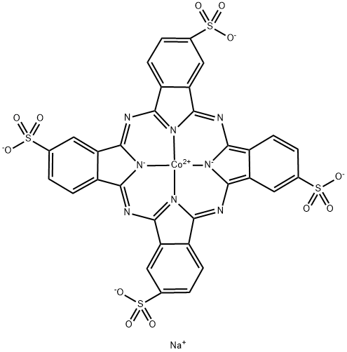 Cobaltate(4-), [29H,31H-phthalocyanine-2,9,16,23-tetrasulfonato(6-)-κN29,κN30,κN31,κN32]-, sodium (1:4), (SP-4-1)- Struktur