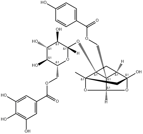 galloyloxypaeoniflorin Struktur