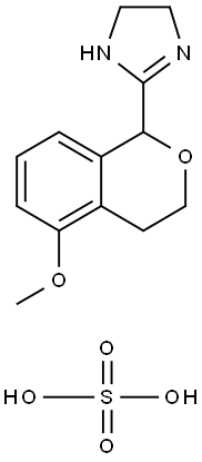 1H-Imidazole, 2-(3,4-dihydro-5-methoxy-1H-2-benzopyran-1-yl)-4,5-dihydro-, sulfate (1:1) Struktur