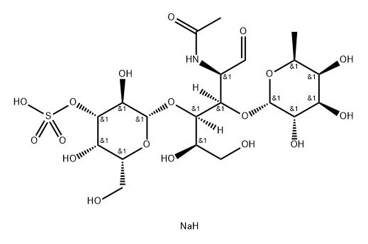 Sulfo-Lewis-X trisaccharide sodium salt Struktur