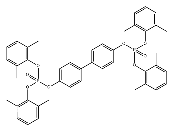 Biphenyl-4,4'-diyl tetrakis(2,6-dimethylphenyl) bis(phosphate) Struktur