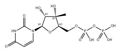 3'-C-methyluridine diphosphate Struktur