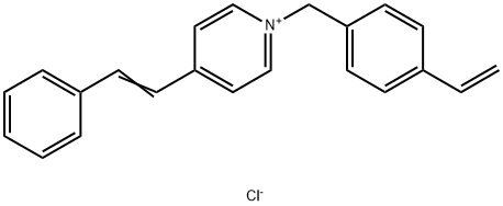 1-[(4-ethenylphenyl)methyl]-4-(2-phenylethenyl)pyridinium chloride (1:1) Struktur