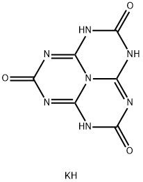 Potassium cyamelurate trihydrate Struktur