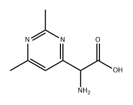 2-amino-2-(2,6-dimethylpyrimidin-4-yl)acetic acid Struktur