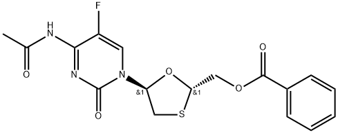 4'-epi-EMtricitabine 4-AcetaMide 5'-O-Benzoyl Struktur