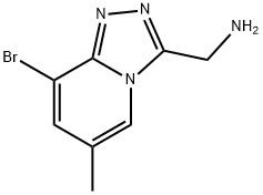 1-{8-bromo-6-methyl-[1,2,4]triazolo[4,3-a]pyridin-3-yl}methanamine Struktur