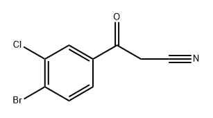 3-(4-bromo-3-chlorophenyl)-3-oxopropanenitrile Struktur