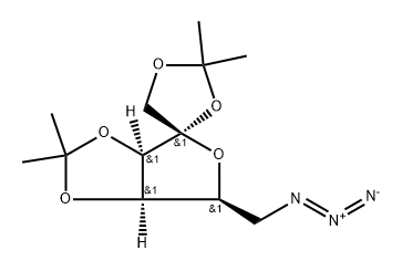 .alpha.-L-Tagatofuranose, 6-azido-6-deoxy-1,2:3,4-bis-O-(1-methylethylidene)- Structure