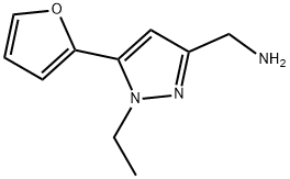 (5-(furan-2-yl)-1-ethyl-1H-pyrazol-3-yl)methanamine Struktur