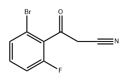 3-(2-bromo-6-fluorophenyl)-3-oxopropanenitrile Struktur