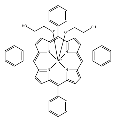 bis(hydroxyethyloxy)phosphorus(V)tetraphenylporphyrin Struktur