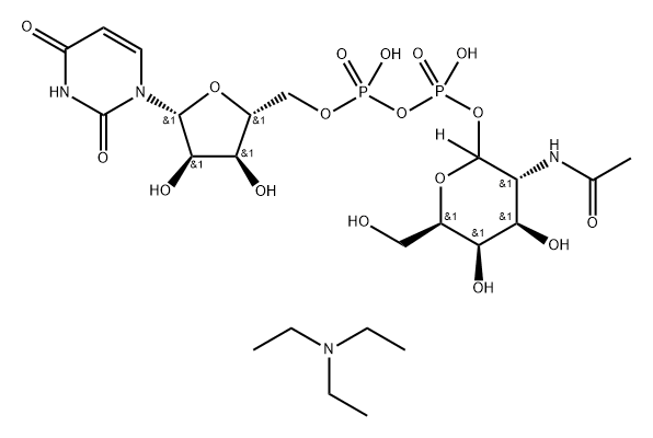 URIDINE 5'-DIPHOSPHO-N-ACETYL-D-*GALACTOSAMINE- Struktur