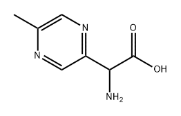 2-amino-2-(5-methylpyrazin-2-yl)acetic acid Struktur