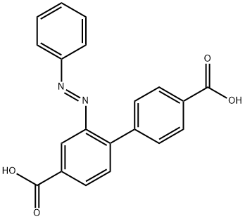 2-(phenyldiazenyl)-[1,1'-biphenyl]-4,4'-dicarboxylic acid Struktur