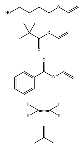 Ethenyl benzoate polymer with ethenyl 2,2-dimethylpropanoate, 4-(ethenyloxy)-1-butanol, 2-methyl-1-propene and tetrafluoroethene Struktur