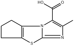 10-methyl-7-thia-1,9-diazatricyclo[6.3.0.02,6]undeca-2(6),8,10-triene-11-carboxylic acid Struktur