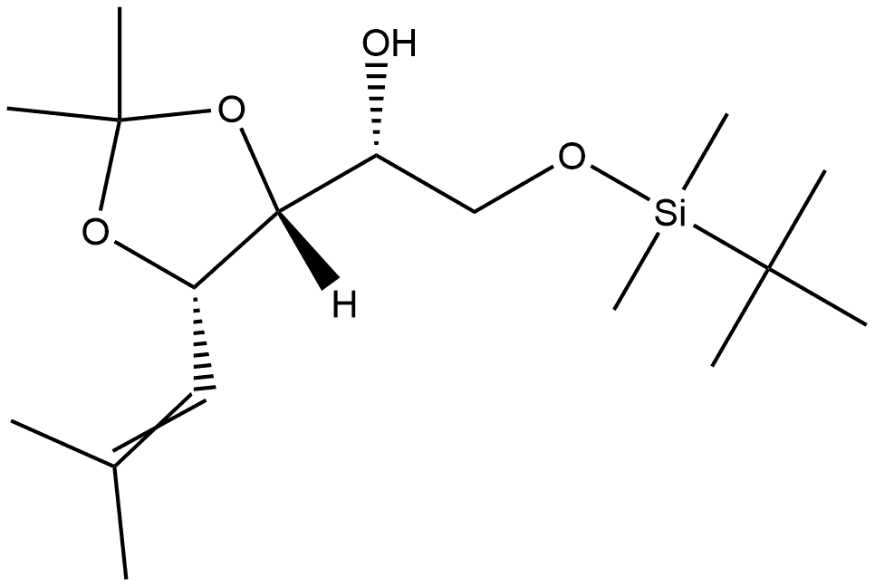 D-ribo-Hept-2-enitol, 1,2,3-trideoxy-7-O-[(1,1-dimethylethyl)dimethylsilyl]-2-methyl-4,5-O-(1-methylethylidene)-