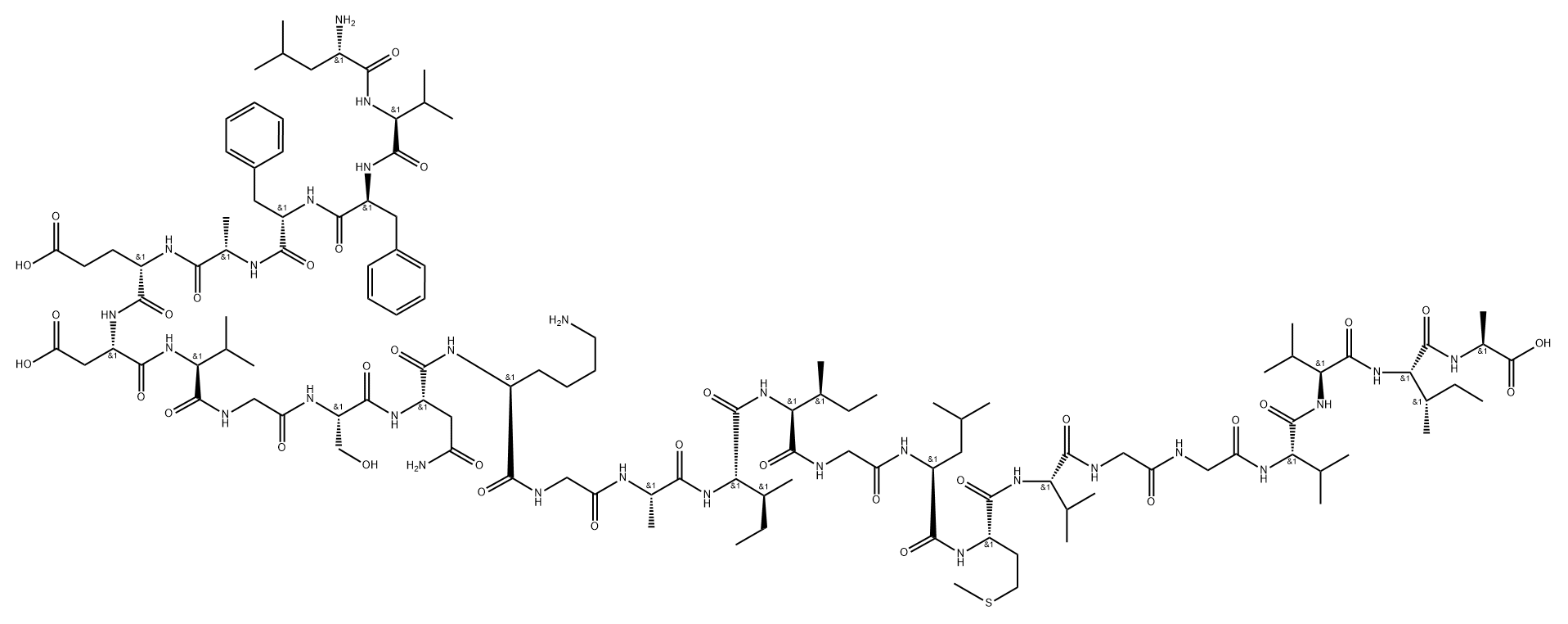 amyloid beta-protein (17-42) Struktur