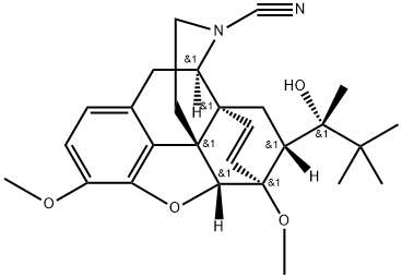 (αS,5α,7α)-4,5-Epoxy-7-(1-hydroxy-1,2,2-triMethylpropyl)-3,6-diMethoxy-6,14-ethenoMorphinan-17-carbonitrile Struktur