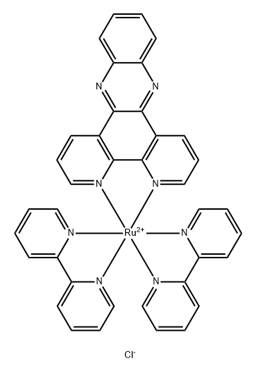 Ruthenium(2+), bis(2,2′-bipyridine-κN1,κN1′)(dipyrido[3,2-a:2′,3′-c]phenazine-κN4,κN5)-, dichloride Struktur