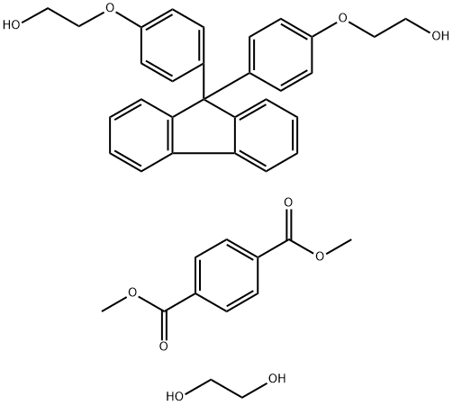 Dimethyl 1,4-benzenedicarboxylate polymer with 1,2-ethanediol and 2,2'-[9H-fluoren-9-ylidenebis(4,1-phenyleneoxy)]bis[ethanol] Struktur