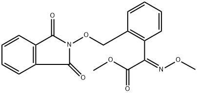 (E)-Methyl 2-(2-(((1,3-dioxoisoindolin-2-yl) oxy)methyl)phenyl)-2-(methoxyimino)aceta te, 156581-14-5, 結(jié)構(gòu)式