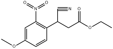 Benzenepropanoic acid, β-cyano-4-methoxy-2-nitro-, ethyl ester Struktur