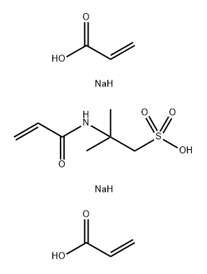 2-Propenoic acid, polymer with 2-methyl-2-[(1-oxo-2-propenyl) amino]-1-propanesulfonic acid monosodium salt and sodium 2-propenoate Struktur