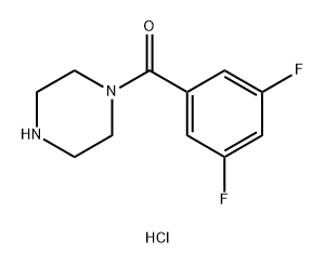 1-(3,5-difluorobenzoyl)piperazine hydrochloride Struktur