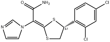 1H-Imidazole-1-acetamide, α-[(4R)-4-(2,4-dichlorophenyl)-1,3-dithiolan-2-ylidene]-, (αE)- Struktur