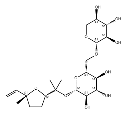 linalool 3,6-oxide 6-O-xylopyranosylglucopyranoside Struktur