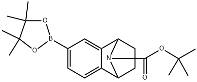 tert-Butyl 6-(4,4,5,5-tetramethyl-1,3,2-dioxaborolan-2-yl)-1,2,3,4-tetrahydro-1,4-epiminonaphthalene-9-carboxylate Struktur