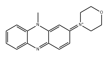 Morpholinium, 4-(10-methyl-2(10H)-phenazinylidene)- Struktur