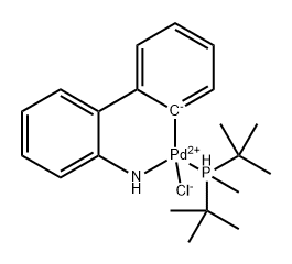 Palladium, [2'-(amino-κN)[1,1'-biphenyl]-2-yl-κC][bis(1,1-dimethylethyl)methylphosphine]chloro- Struktur