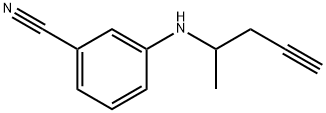 3-(pent-4-yn-2-ylamino)benzonitrile Struktur