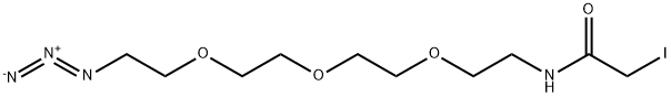 Iodoacetamide-PEG3-azide Struktur