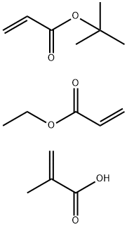 2-Propenoic acid, 2-methyl-, polymer with 1,1-dimethylethyl 2-propenoate and ethyl 2-propenoate Struktur