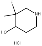 3-Fluoro-3-methylpiperidin-4-ol hydrochloride Struktur