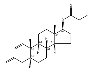 5-.alpha.-Androst-1-en-3-one,17-.beta.-ol, propionate Struktur