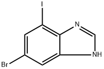 6-Bromo-4-iodo-1H-benzimidazole Struktur