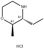 Morpholine, 3-ethyl-2-methyl-, hydrochloride, (2R,3R)- Struktur