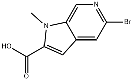 5-bromo-1-methyl-1H-pyrrolo[2,3-c]pyridine-2-carboxylic acid Struktur