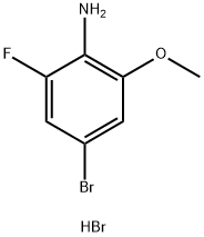 Benzenamine, 4-bromo-2-fluoro-6-methoxy-, hydrobromide (1:1) Struktur