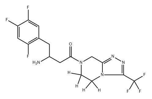 Sitagliptin D4 Hydrochloride Struktur