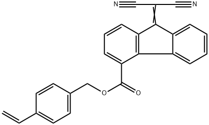 (4-Ethenylphenyl)methyl -9-(dicyanomethylene)-9H-fluorene-4-carboxylate Struktur