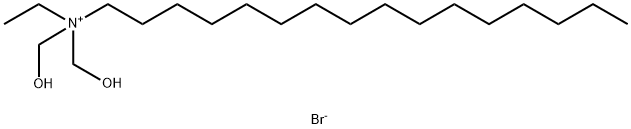 1-Hexadecanaminium, N-ethyl-N,N-bis(hydroxymethyl)-, bromide (1:1) Struktur