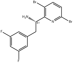 (αS)?-?3,?6-?dibromo-?α-?[(3,?5-?difluorophenyl)?methyl]?-?2-?pyridinemethanamine Struktur