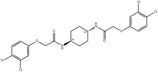 Acetamide, N,N'-trans-1,4-cyclohexanediylbis[2-(3,4-dichlorophenoxy)- Struktur