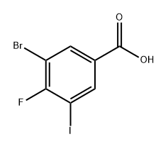 3-bromo-4-fluoro-5-iodobenzoic acid Struktur